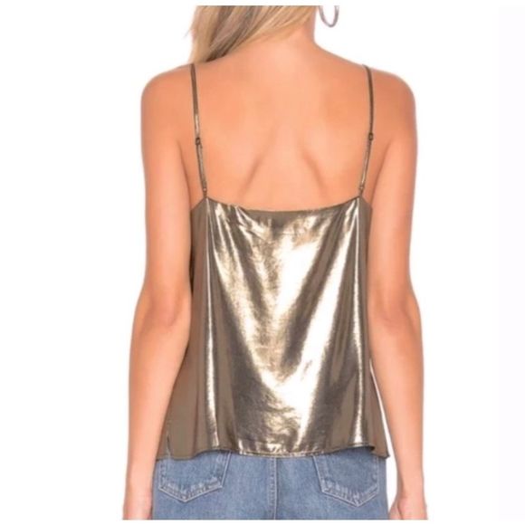 L’Agence Camisole V-Neck Tank Washed Foil in Copper Size XS - Picture 4 of 9